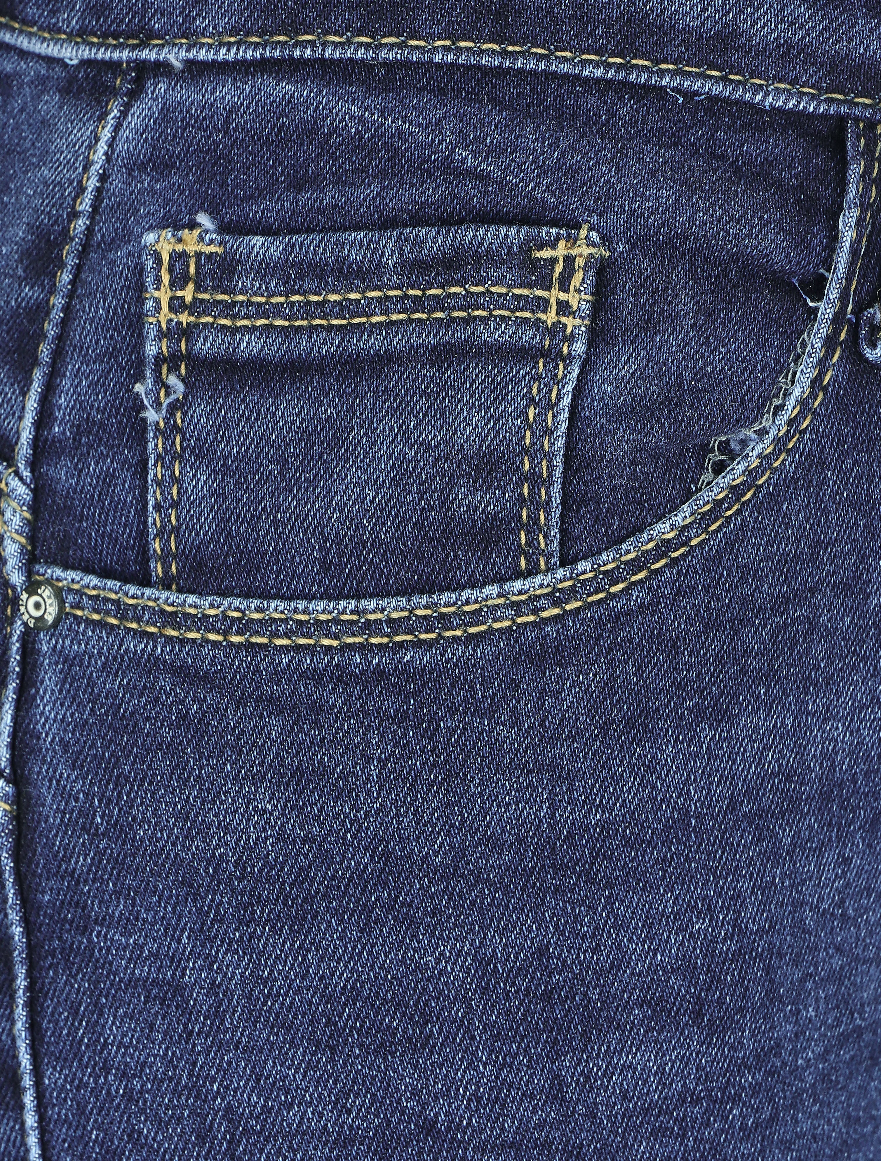 Jean slim à taille standard - Bleu denim - Image 3