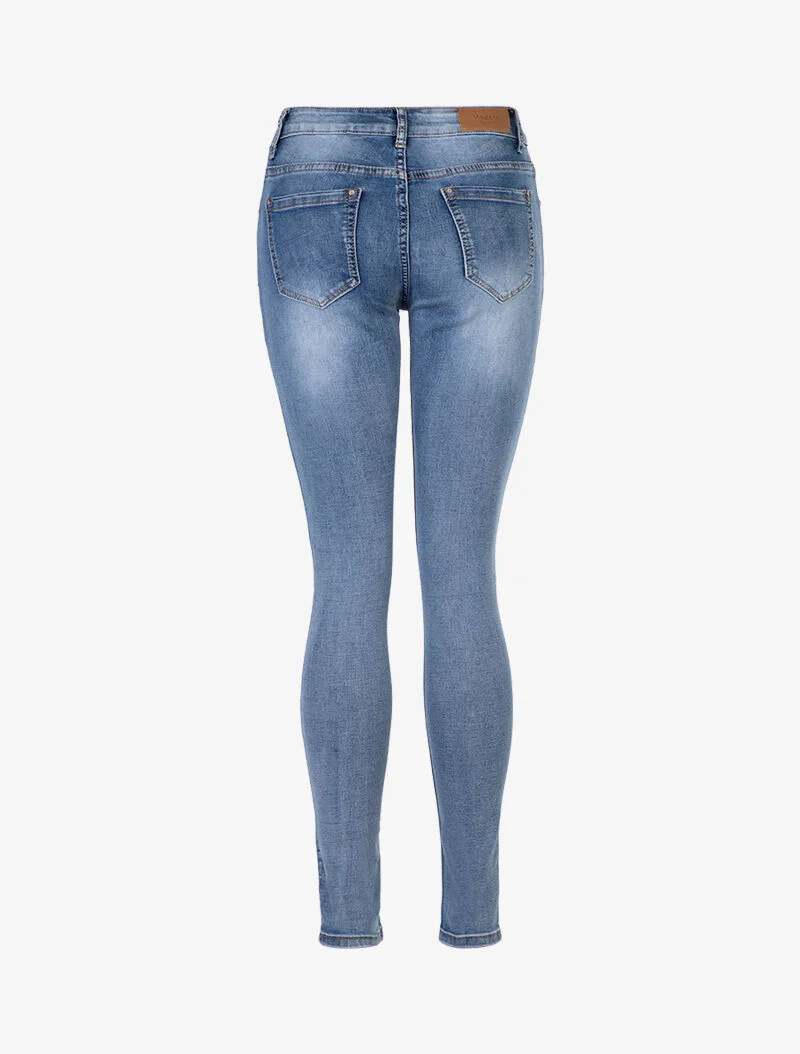 Jean slim aspect délavé - bleu denim - Image 2