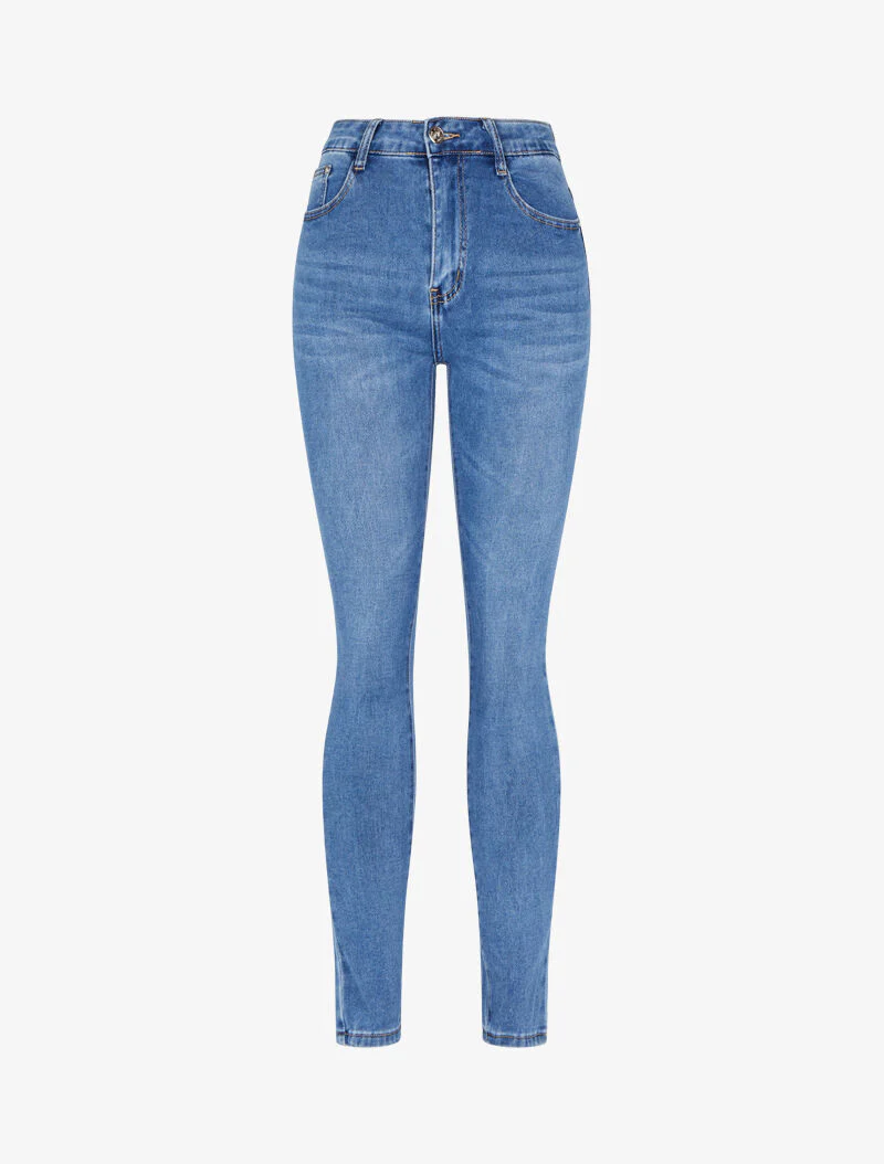 Jean slim délavé - bleu denim - Image 3