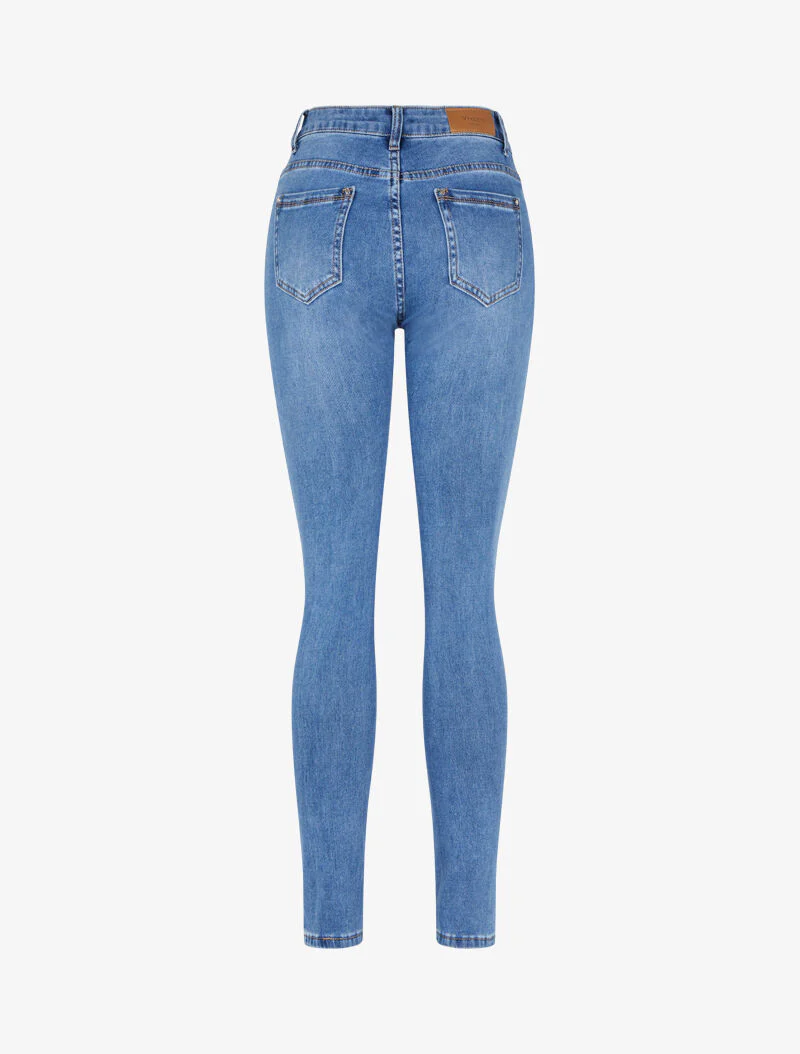 Jean slim délavé - bleu denim - Image 4
