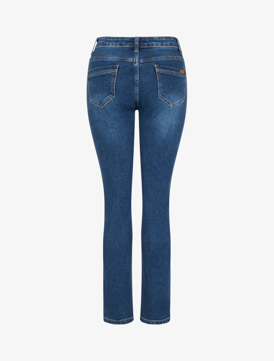 Jean slim poches à double surpiqûres - Denim - Image 2