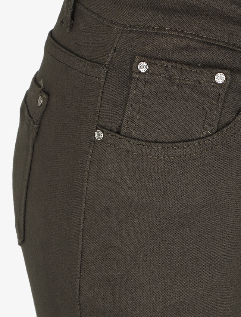 Jean slim stretch à taille haute - Kaki - Image 3
