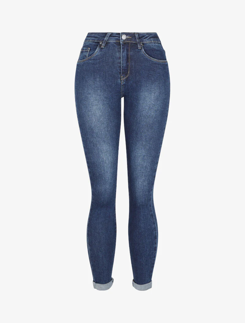 Jean slim surpiqué - Bleu denim