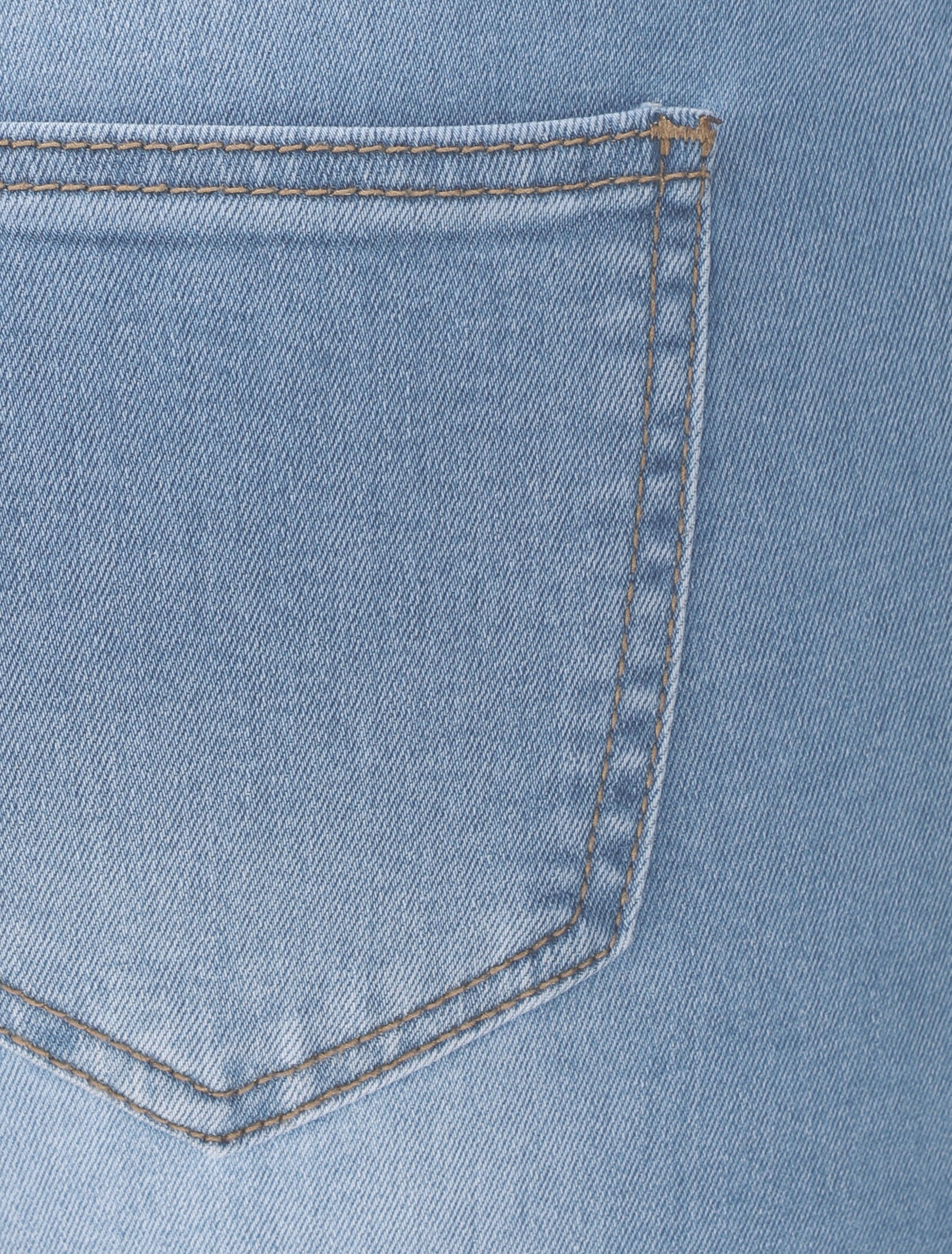 Jean slim taille haute boutonnée - Bleu - Image 3