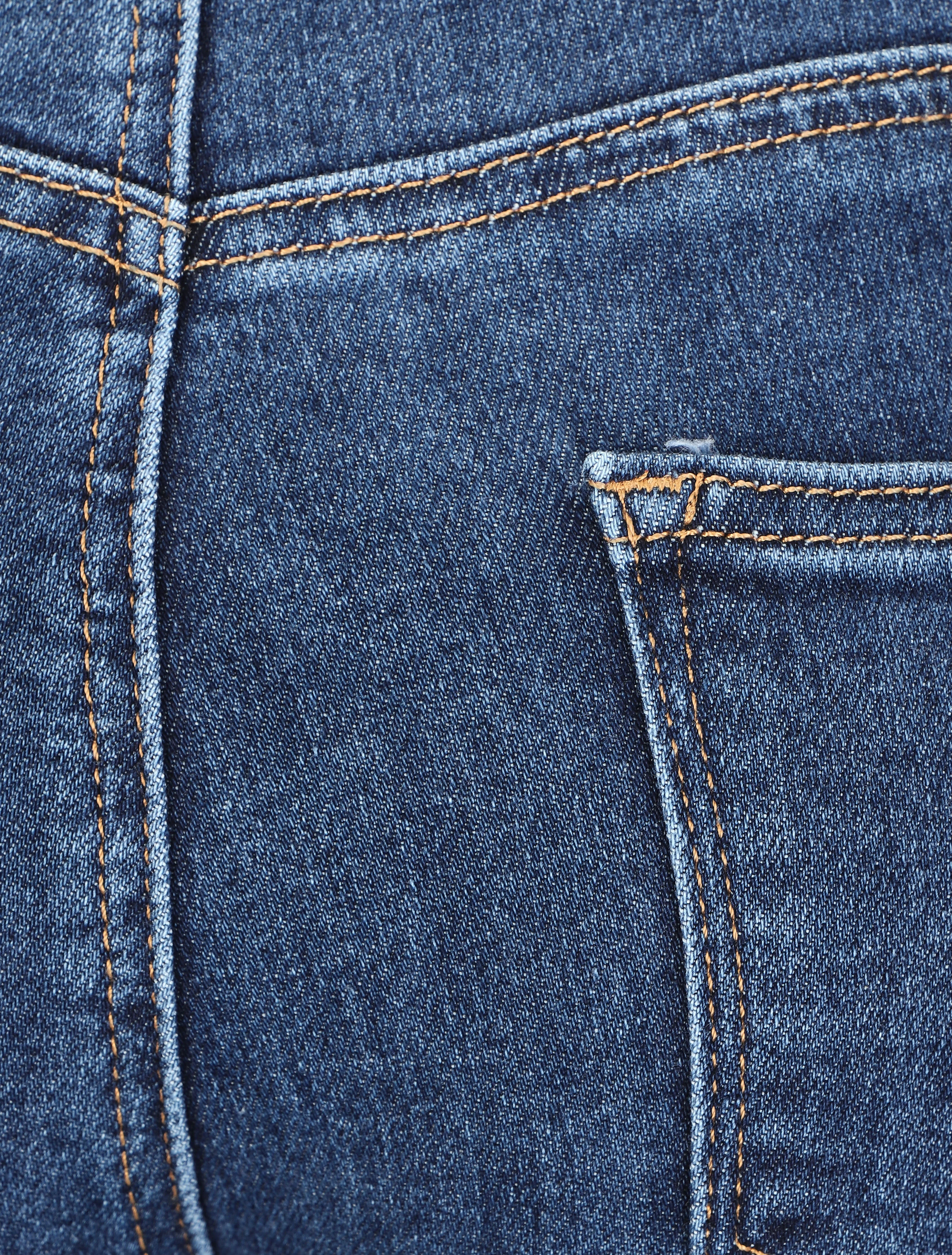 Jean slim taille haute - Bleu - Image 3