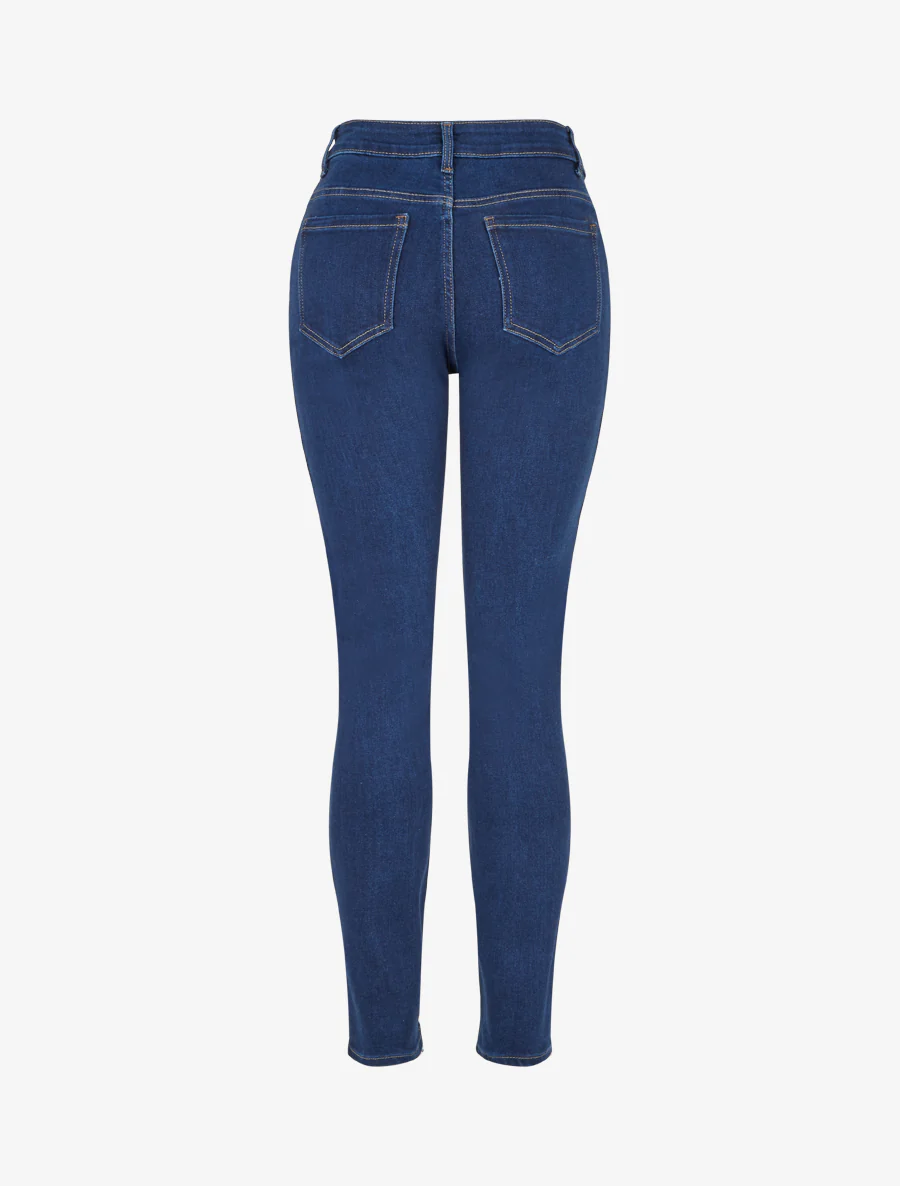 Jean slim taille haute - Bleu - Image 2