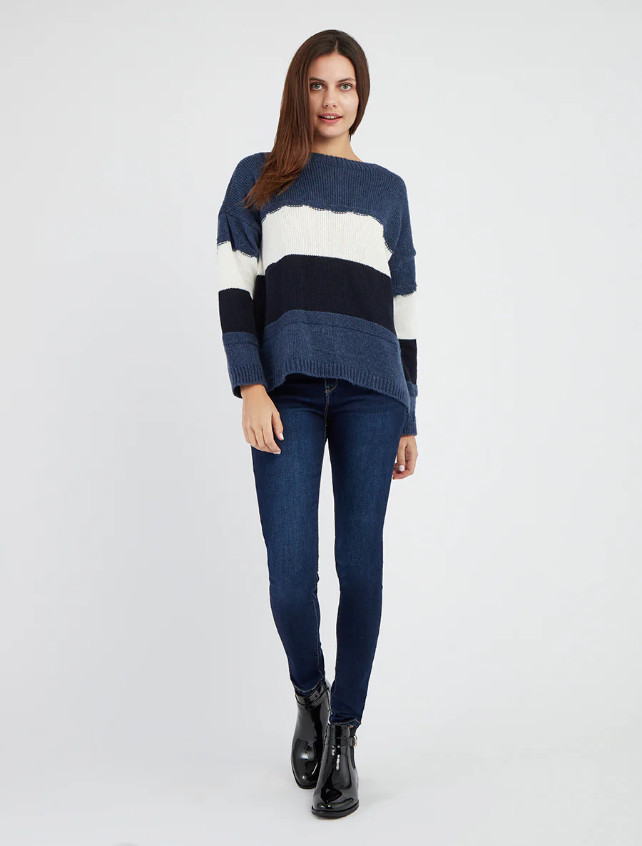 Jean slim taille haute - Bleu - Image 4