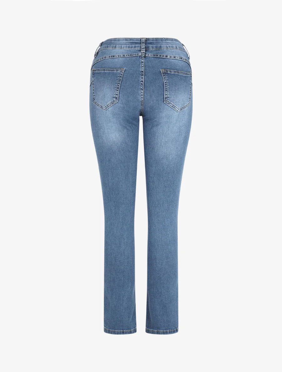 Jean slim taille standard - Bleu - Image 2