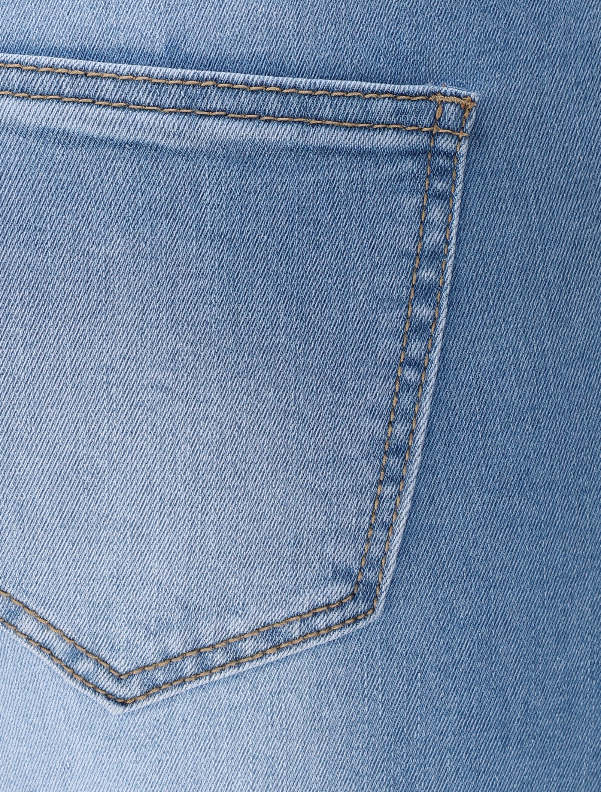 Jean slim taille standard élastiquée - Bleu - Image 3