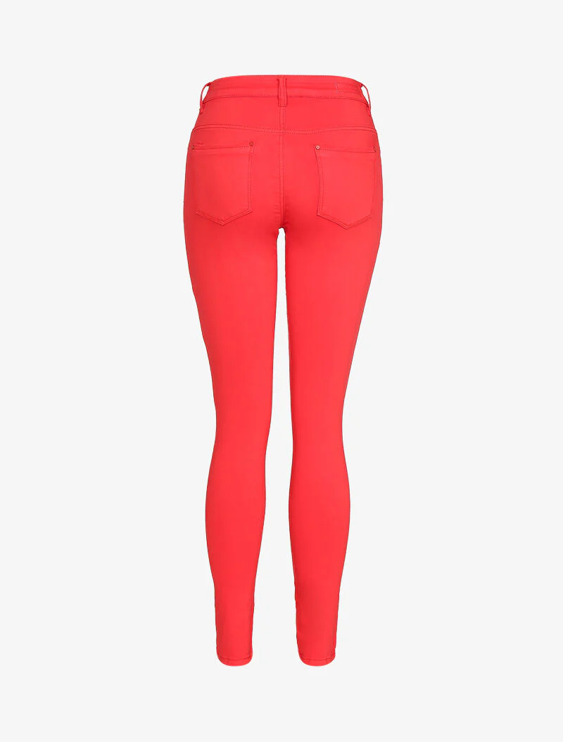 Jean slim uni - rouge - Image 2