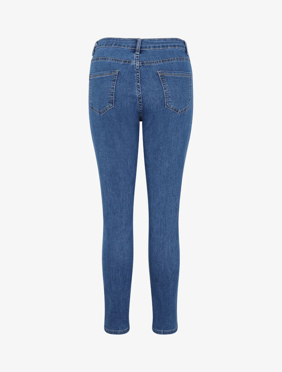 Jean slim uni grande taille - Bleu denim - Image 2