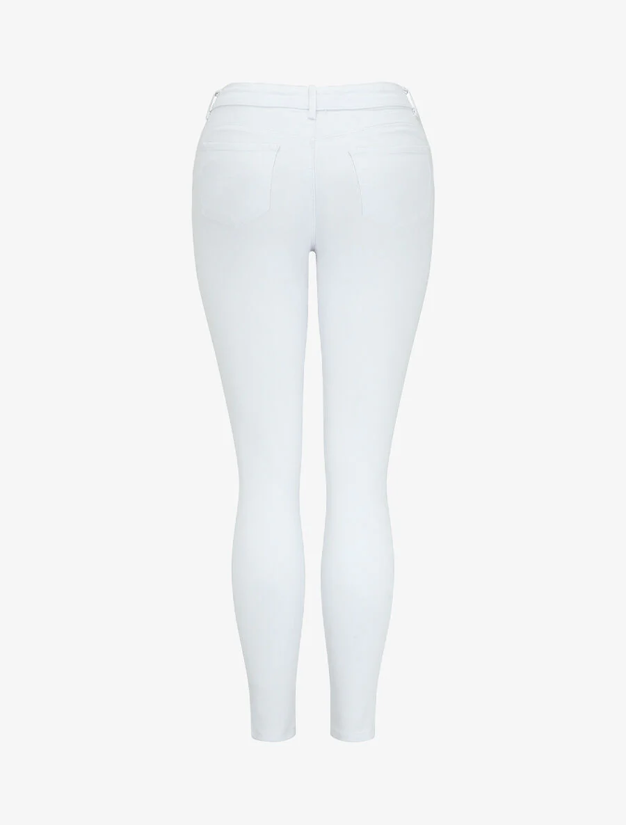 Jean slim uni push up - Blanc - Image 2