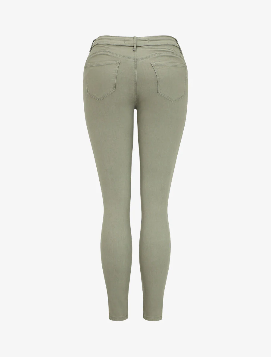 Jean slim uni push up - Kaki - Image 2