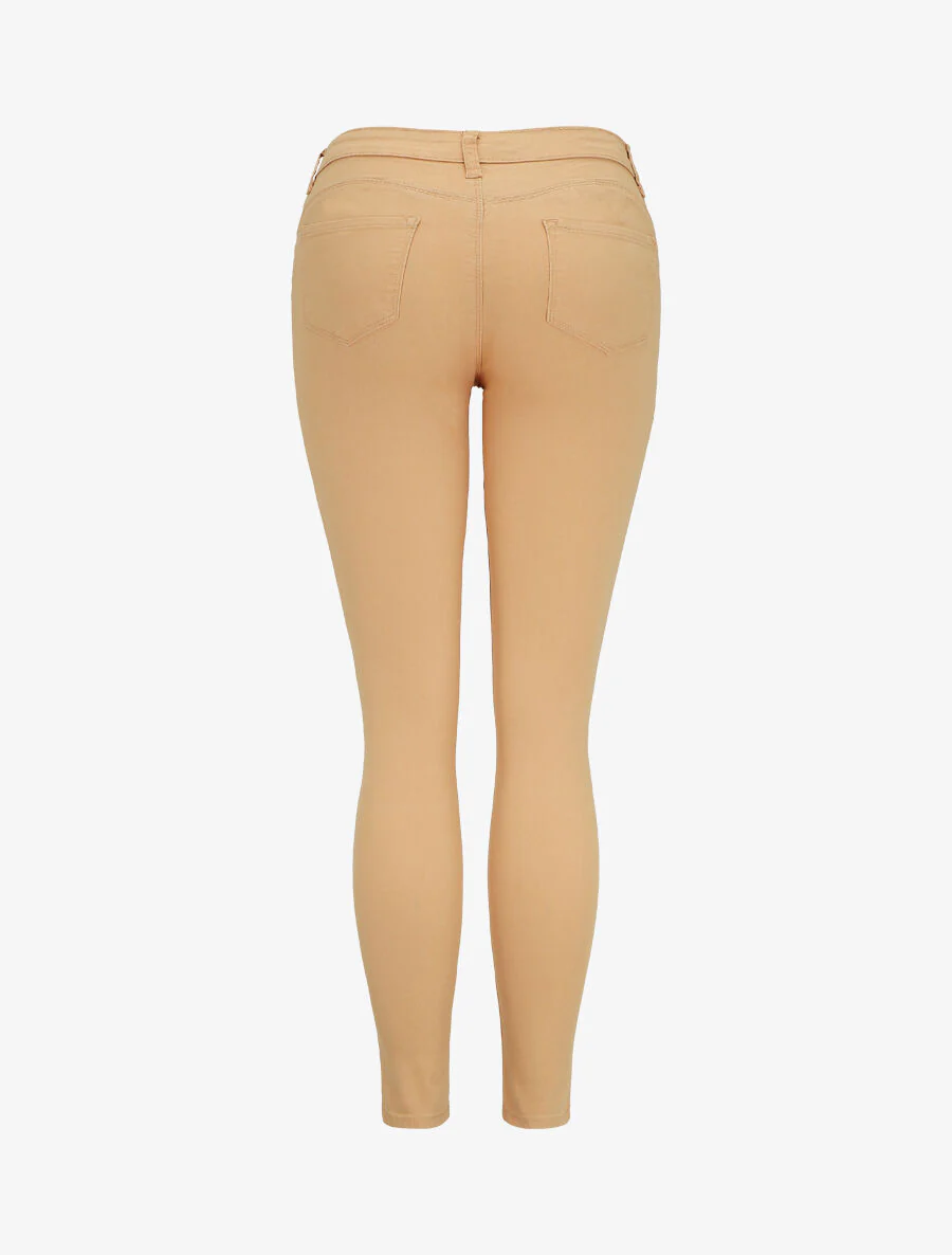 Jean slim uni push up - Abricot - Image 2