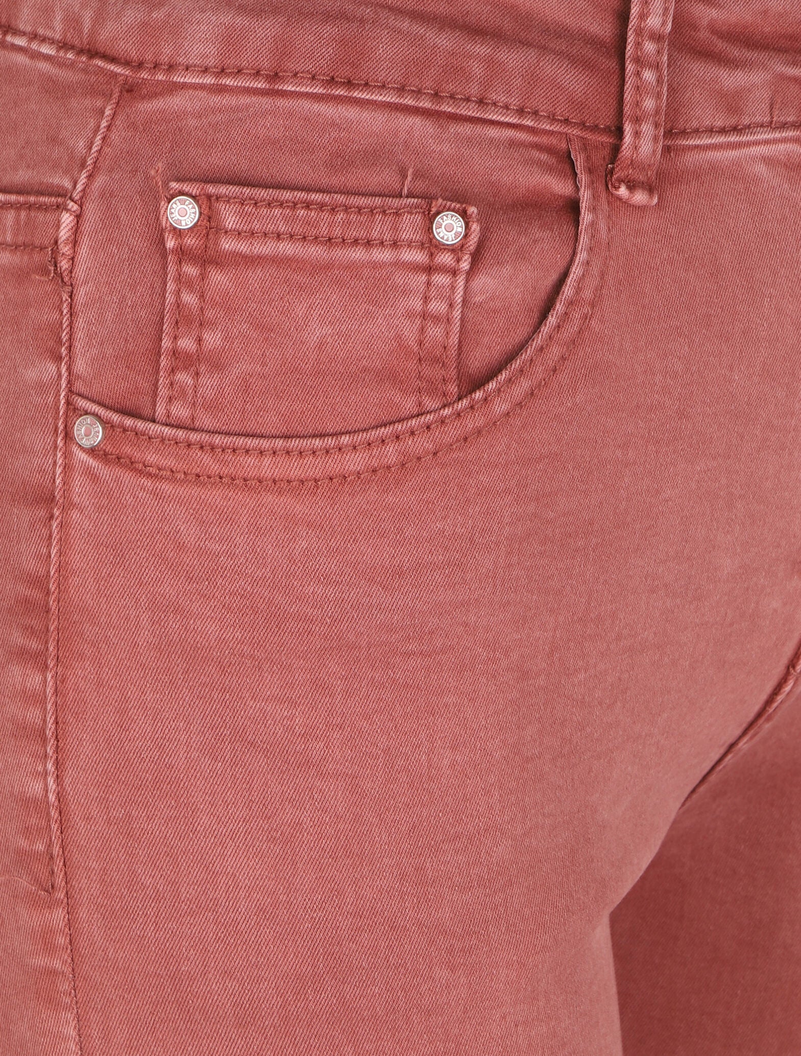 Jean slim uni taille haute - Rose - Image 3