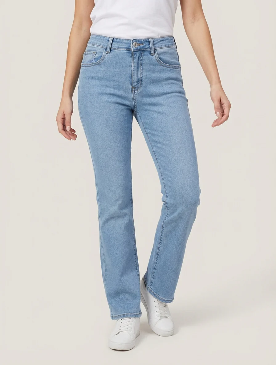Jean standard coupe droite - Bleu - Image 4