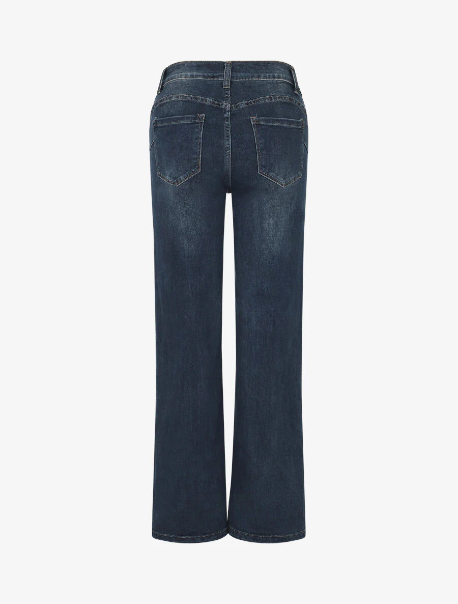 Jean standard push up coupe droite - Bleu - Image 2