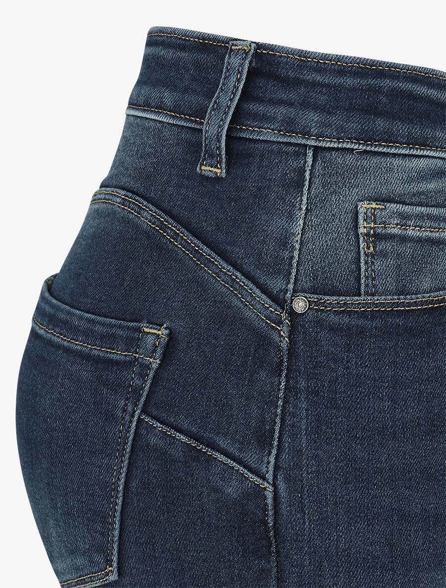 Jean standard push up coupe flare - Bleu - Image 3