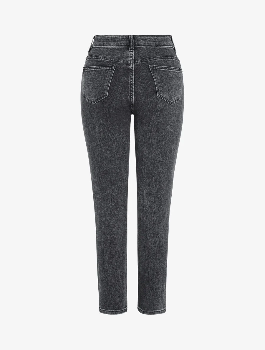 Jean stretch à taille standard - Gris foncé - Image 2