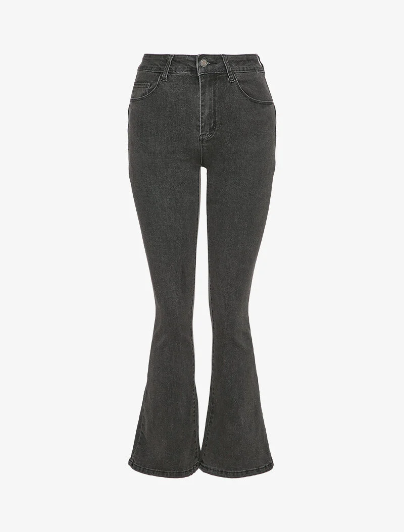 Jean stretch coupe flare - Gris foncé