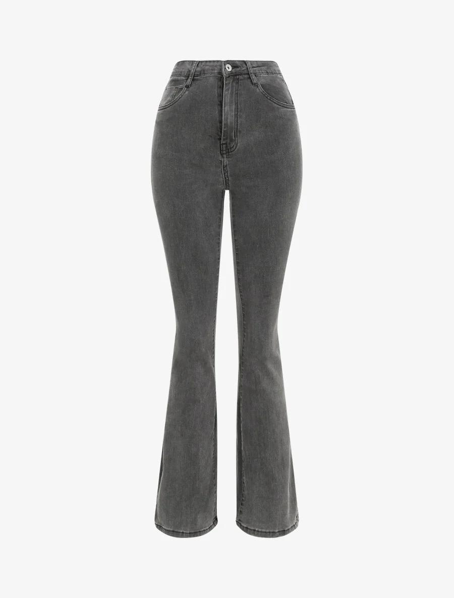 Jean stretch coupe flare - Gris foncé