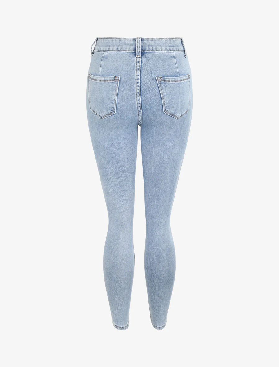Jean stretch coupe skinny - Bleu clair - Image 2