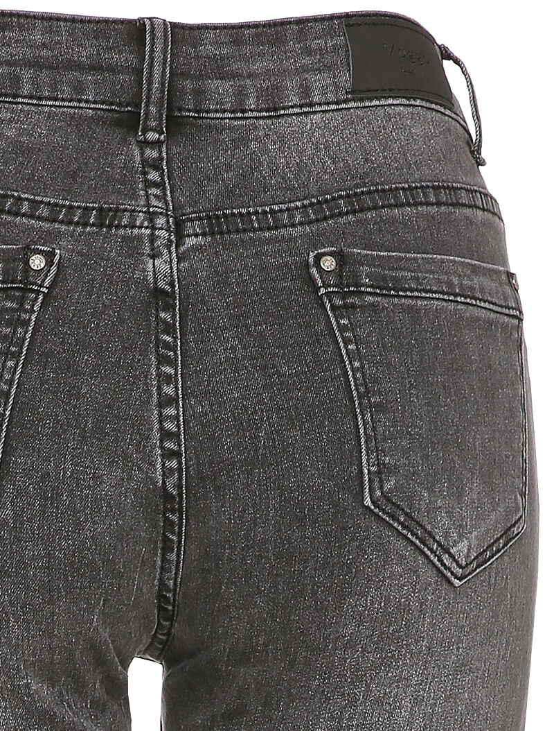 Jean stretch droit délavé - Anthracite - Image 3
