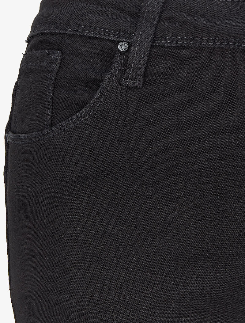 Jean taille haute coupe skinny - Noir - Image 3