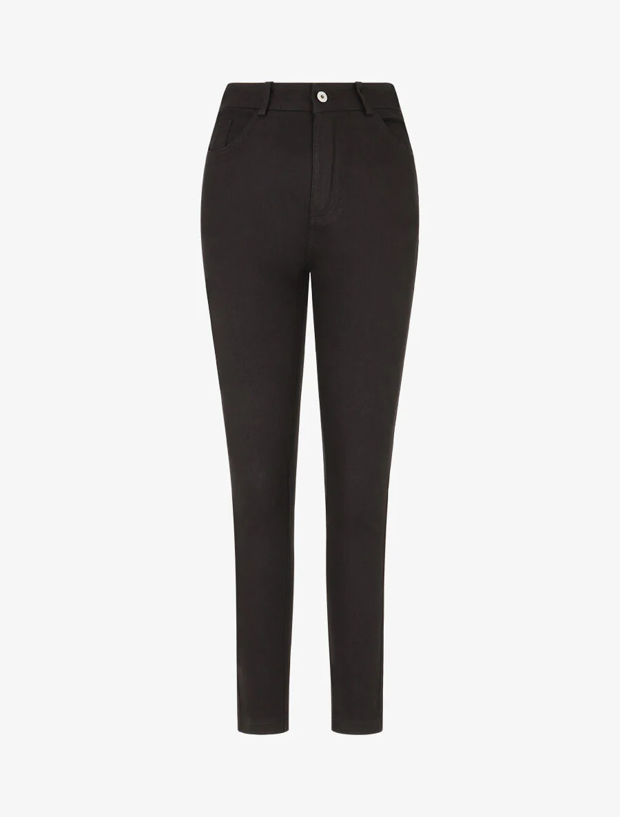 Jean taille haute coupe slim - Noir