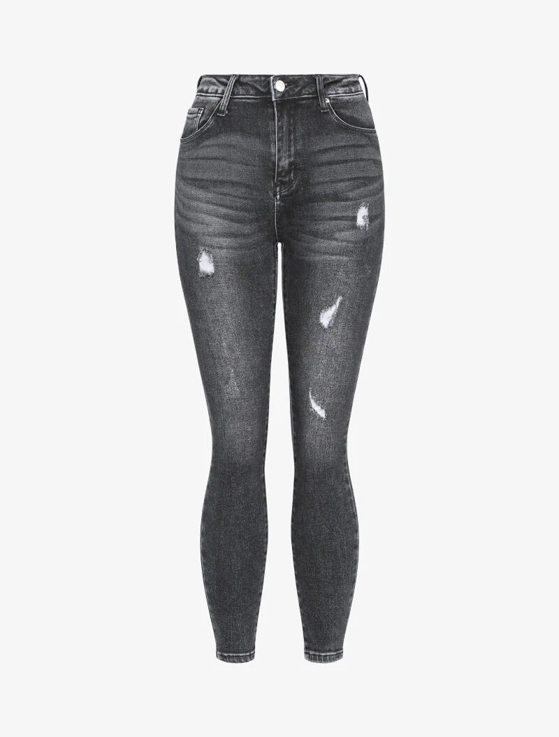 Jean taille haute push-up used - anthracite