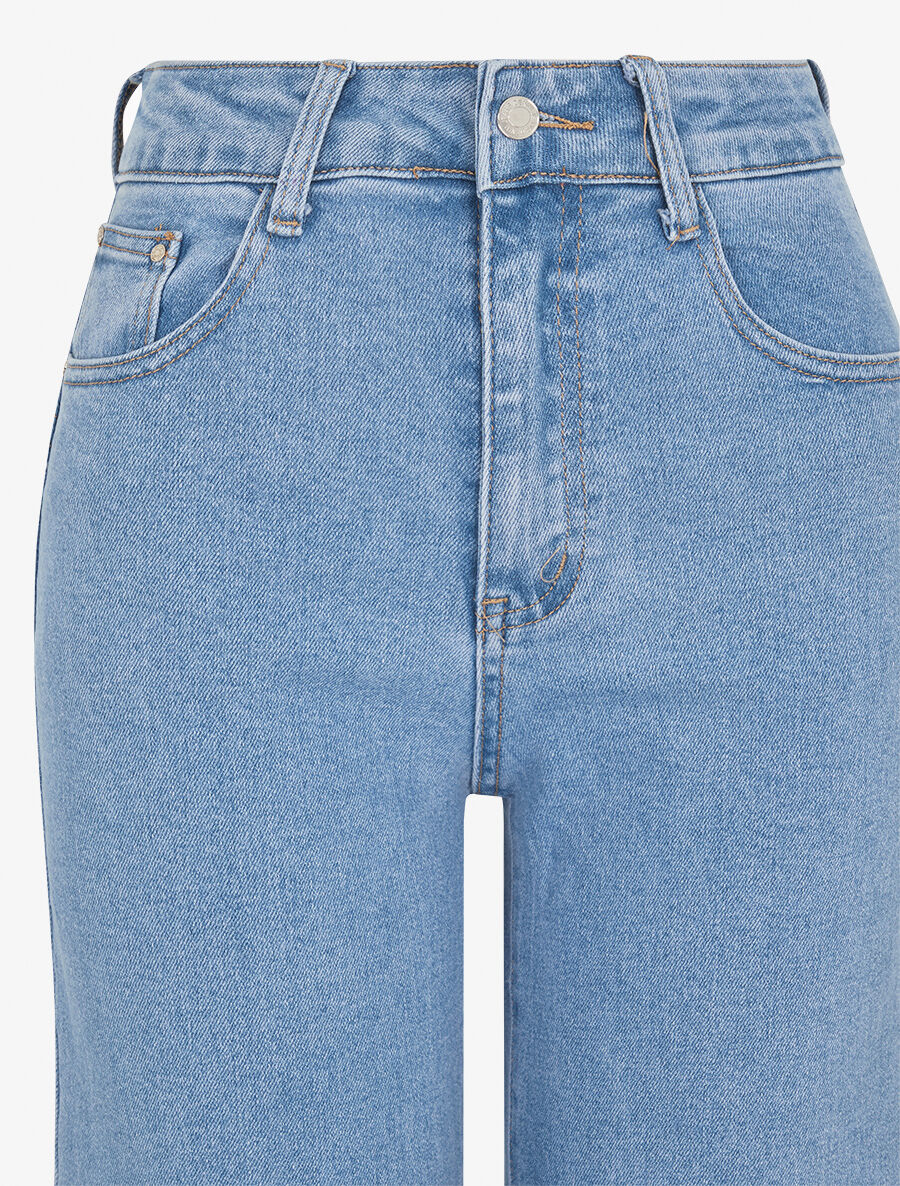 Jean taille standard coupe droite - Bleu - Image 3