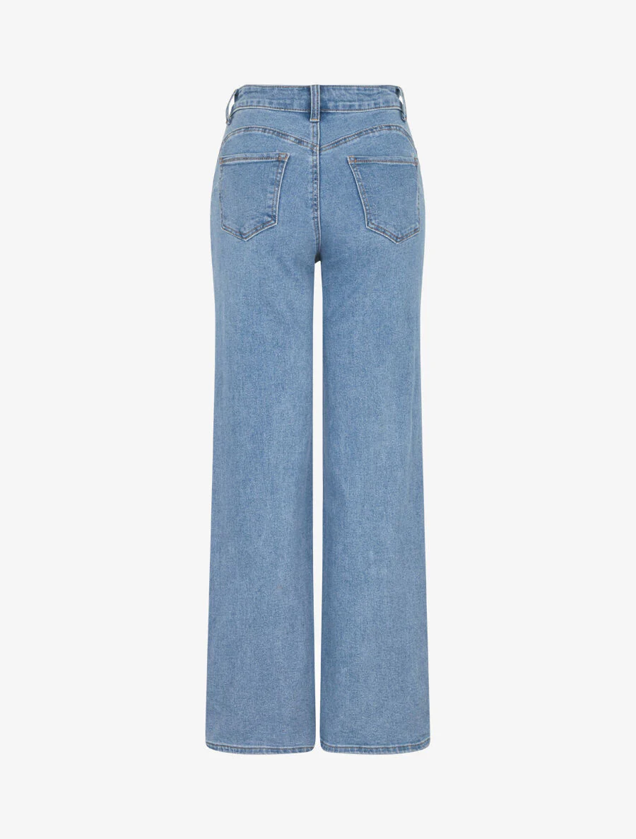 Jean taille standard coupe droite - Bleu - Image 2
