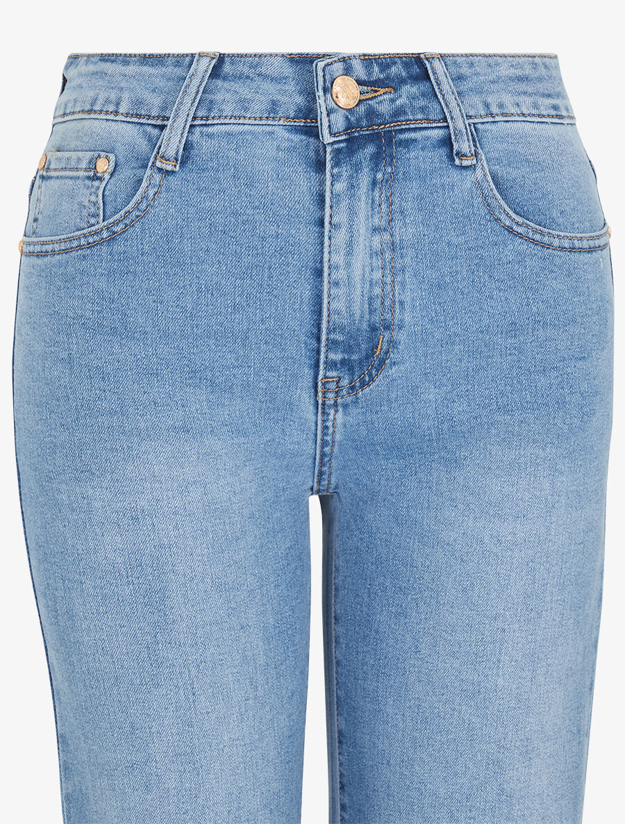 Jean taille standard coupe droite - Bleu clair - Image 3