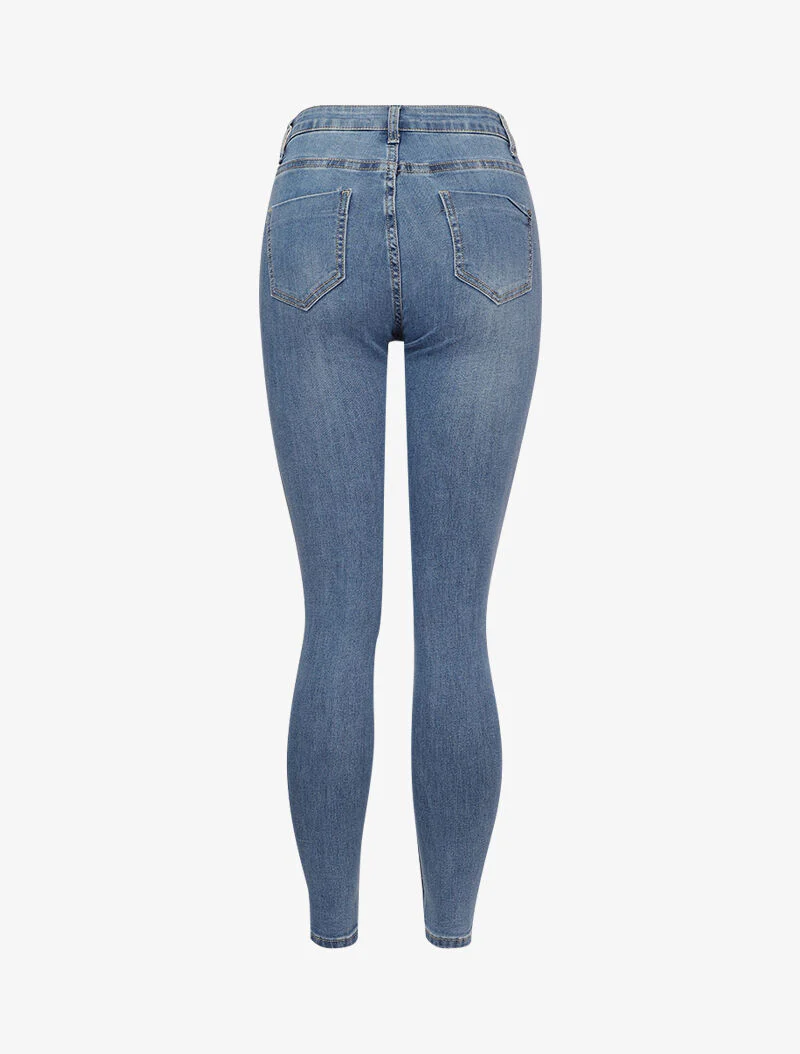 Jean taille standard coupe skinny - Bleu clair - Image 2