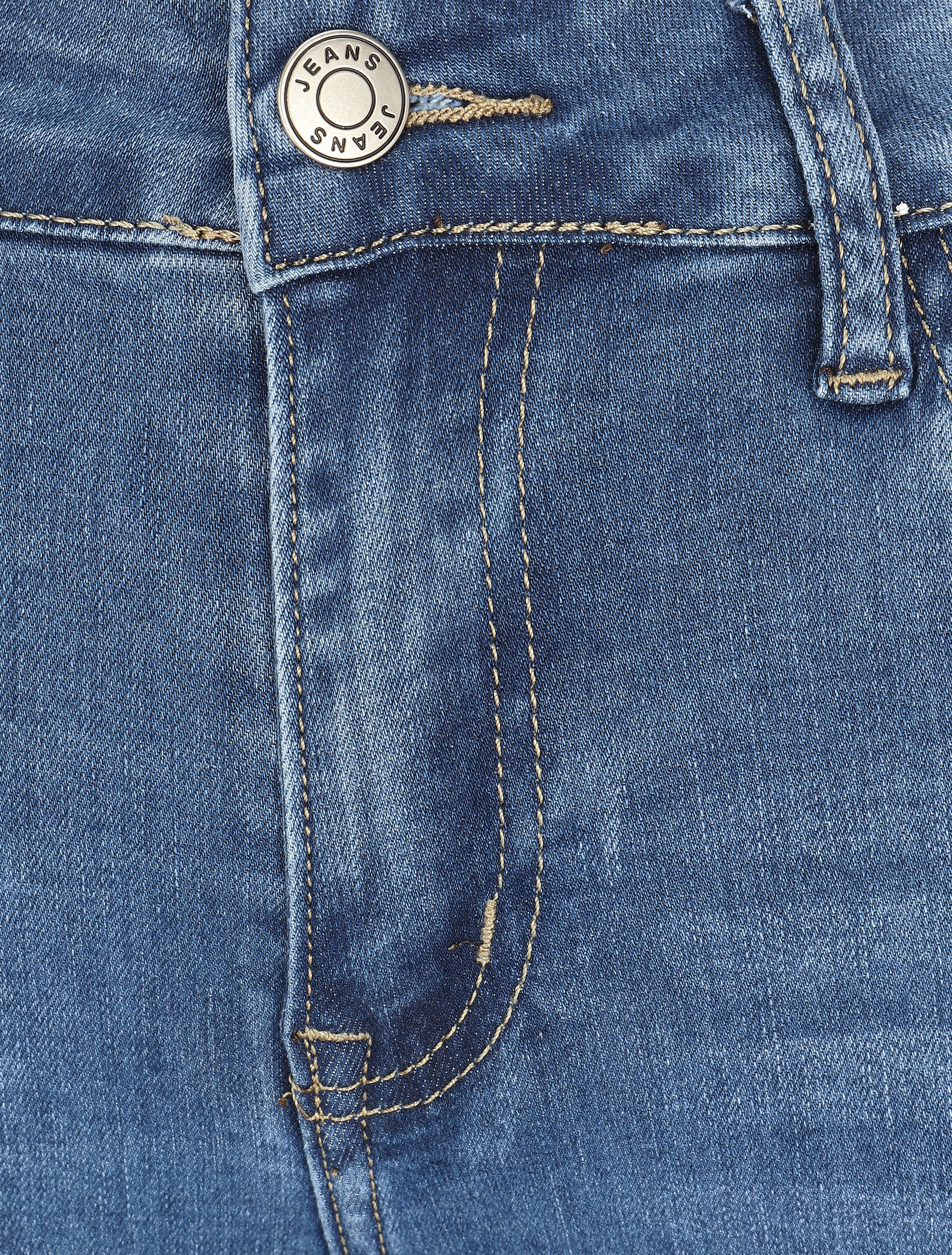 Jean taille standard coupe slim - Bleu - Image 3