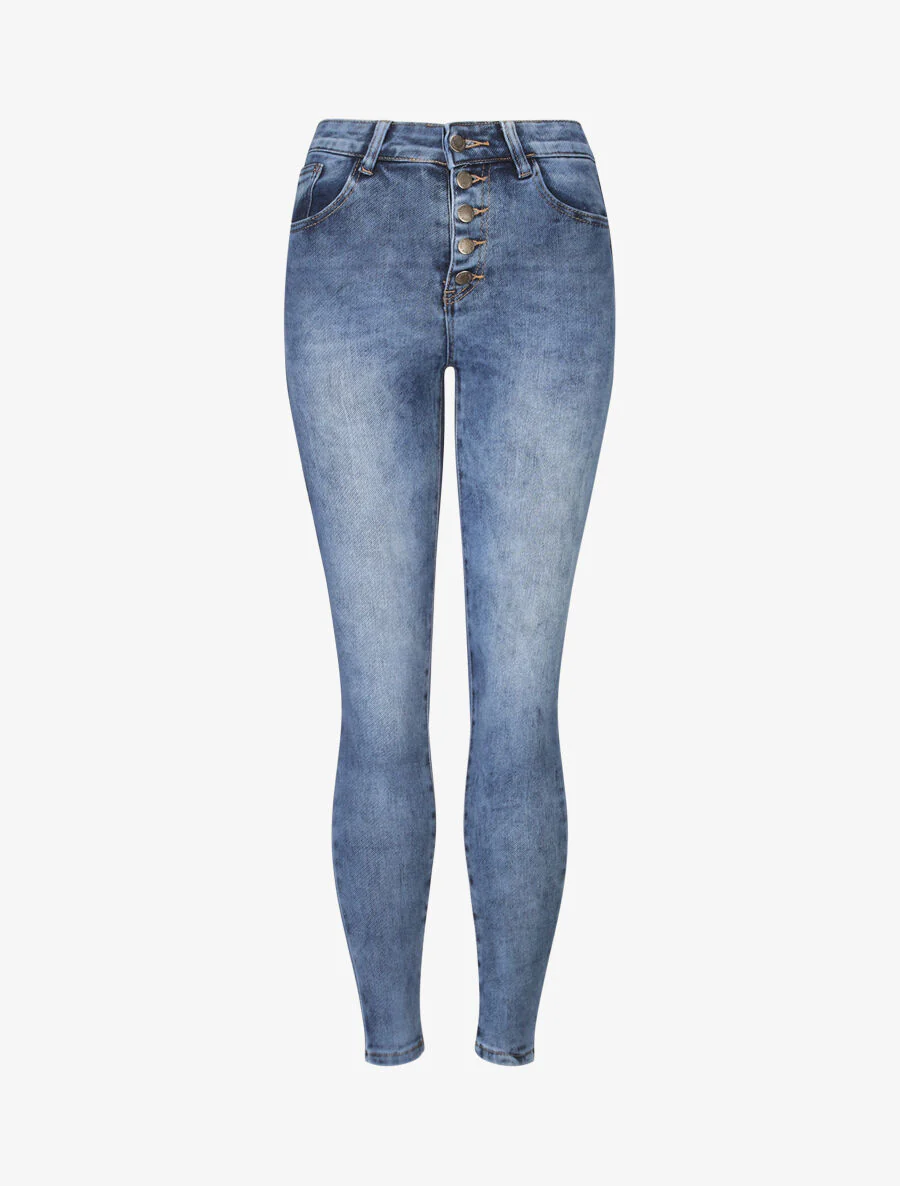 Jean ultra skinny délavé - Bleu