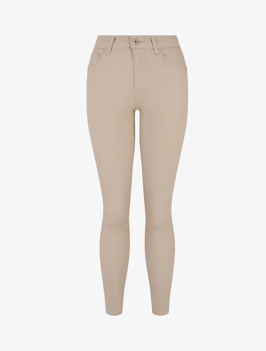 Jean uni coupe slim - Beige