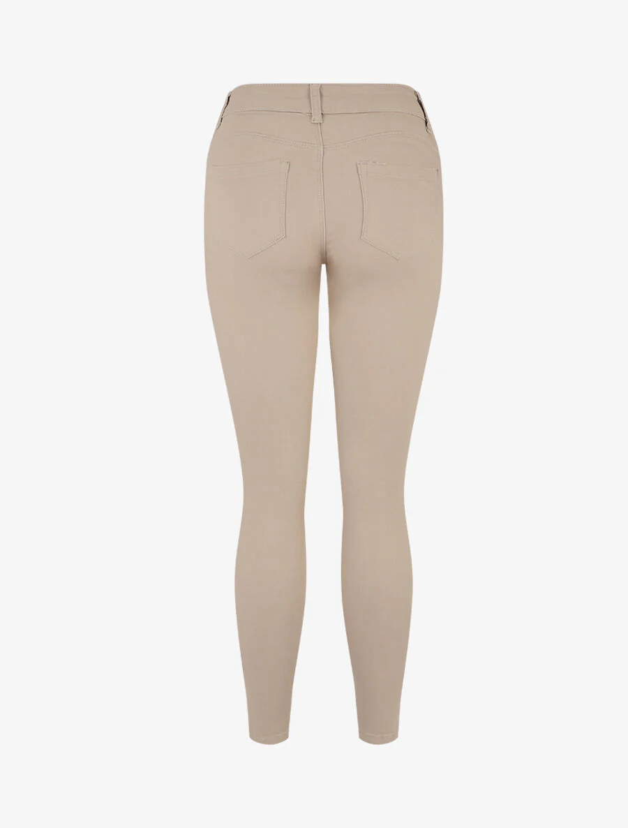 Jean uni coupe slim - Beige - Image 2