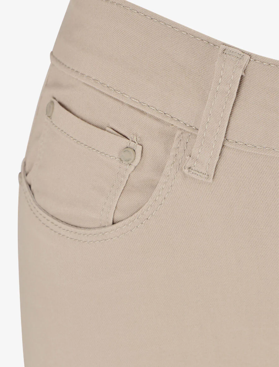 Jean uni coupe slim - Beige - Image 3