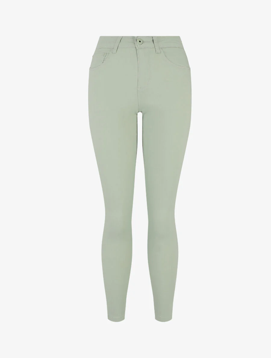 Jean uni coupe slim - Vert d'eau