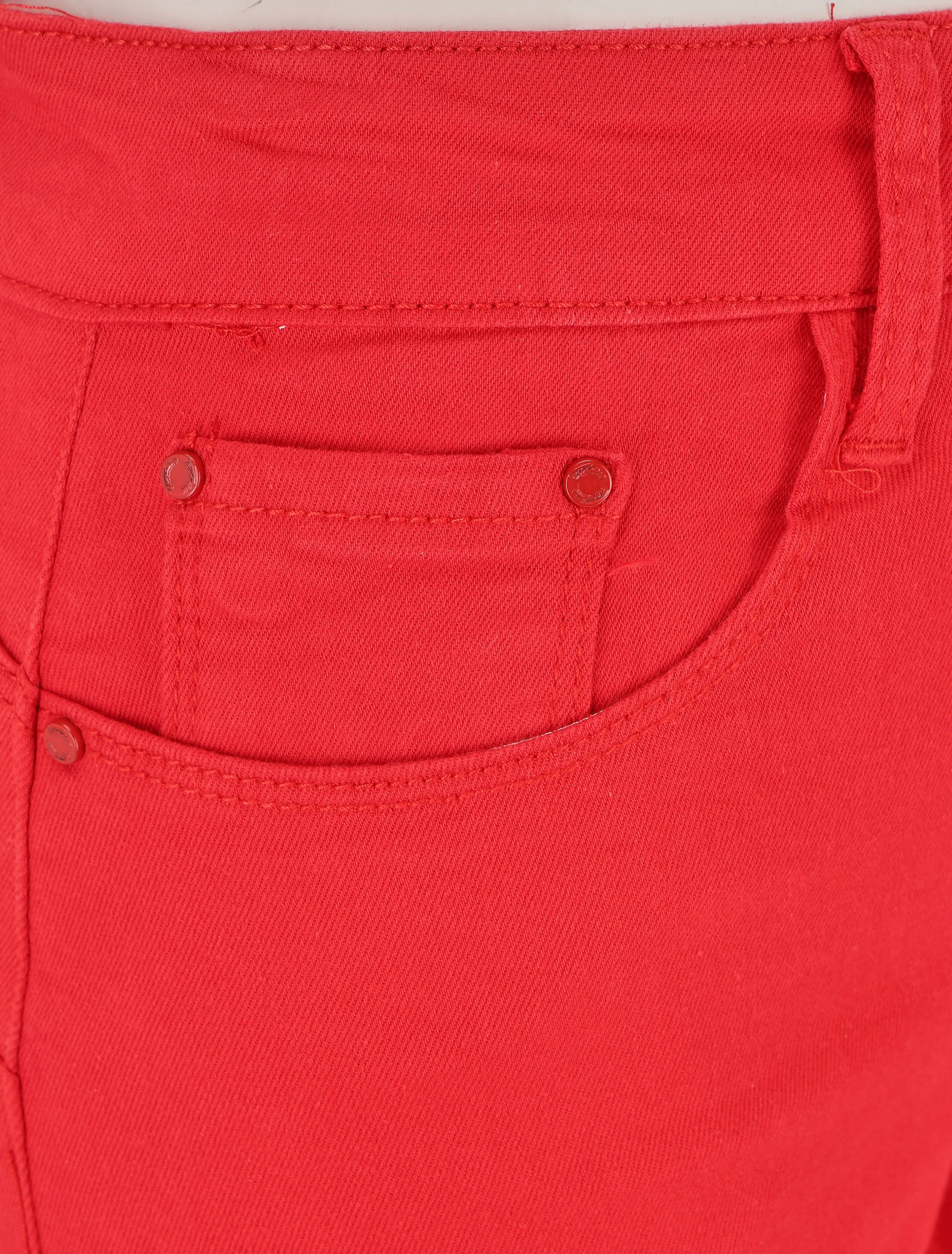 Jean uni coupe slim - Rouge - Image 3