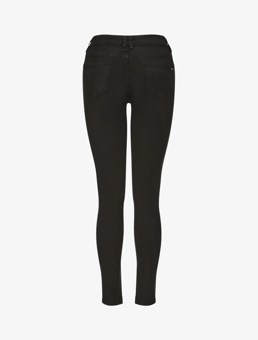 Jean uni coupe slim - Noir - Image 2