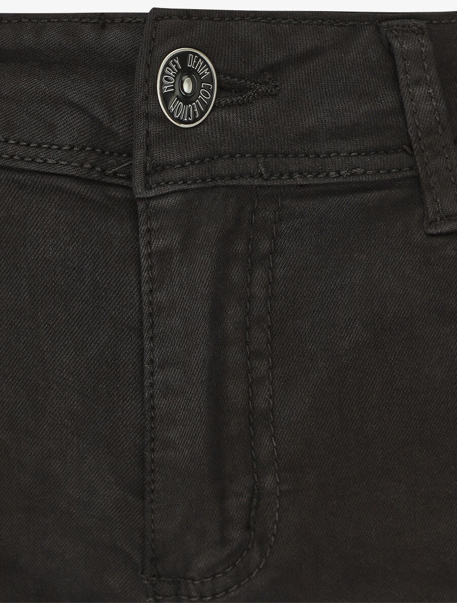 Jean uni coupe slim - Noir - Image 3