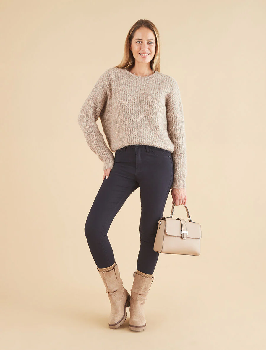 Jean uni coupe slim - Marine - Image 4