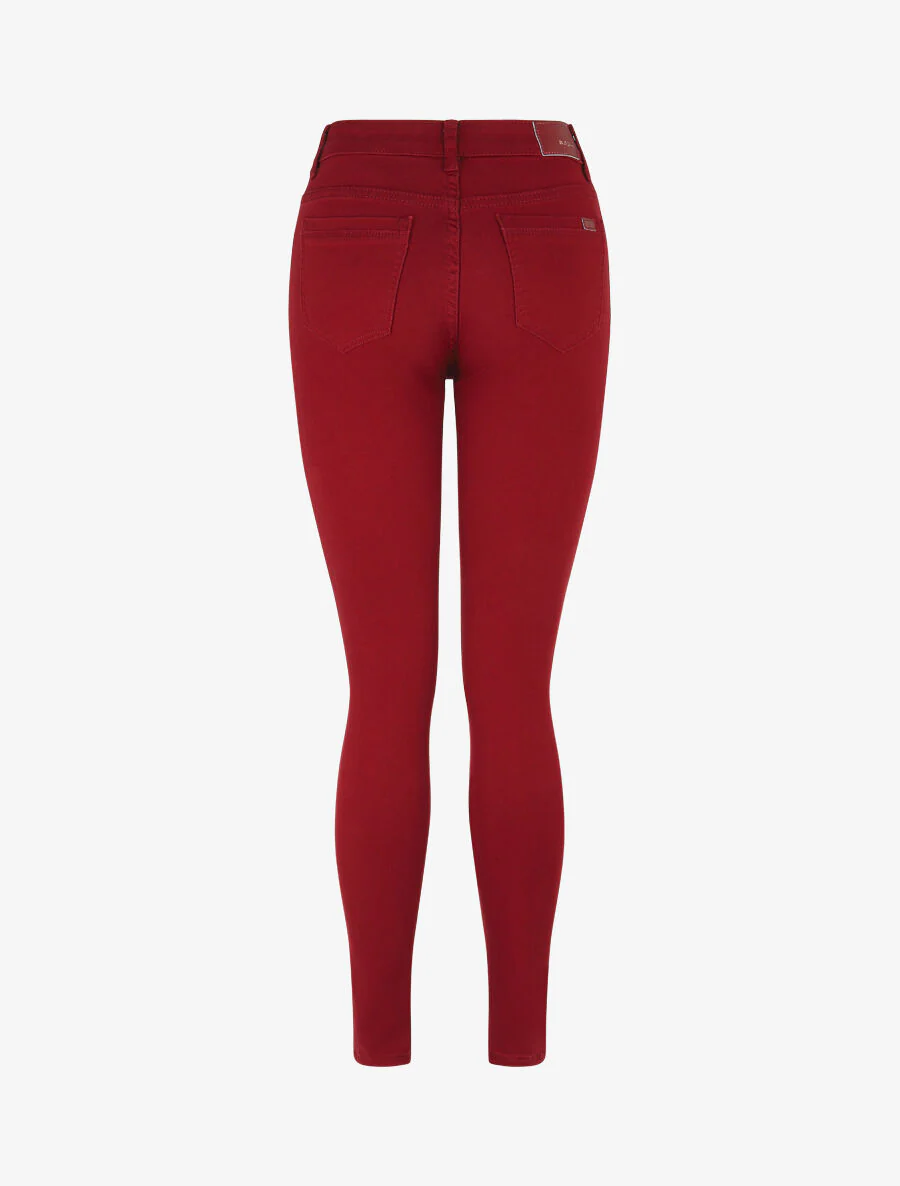 Jean uni coupe slim - Bordeaux - Image 2