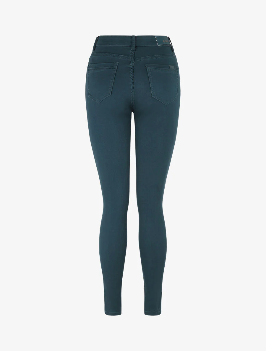 Jean uni coupe slim - Bleu canard - Image 2