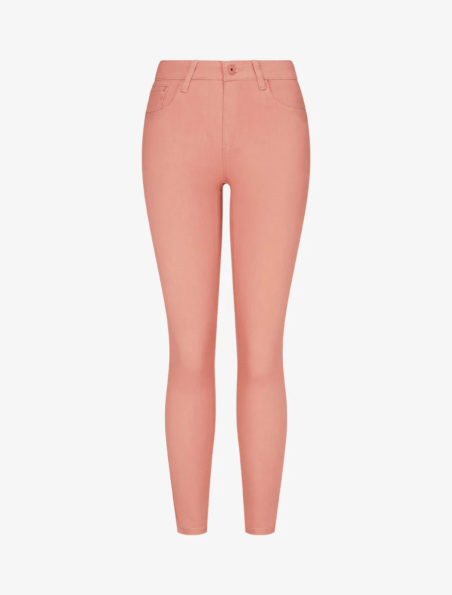 Jean uni push up coupe skinny - Rose saumon