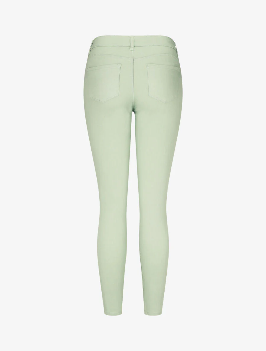 Jean uni push up coupe skinny - Vert d'eau - Image 2