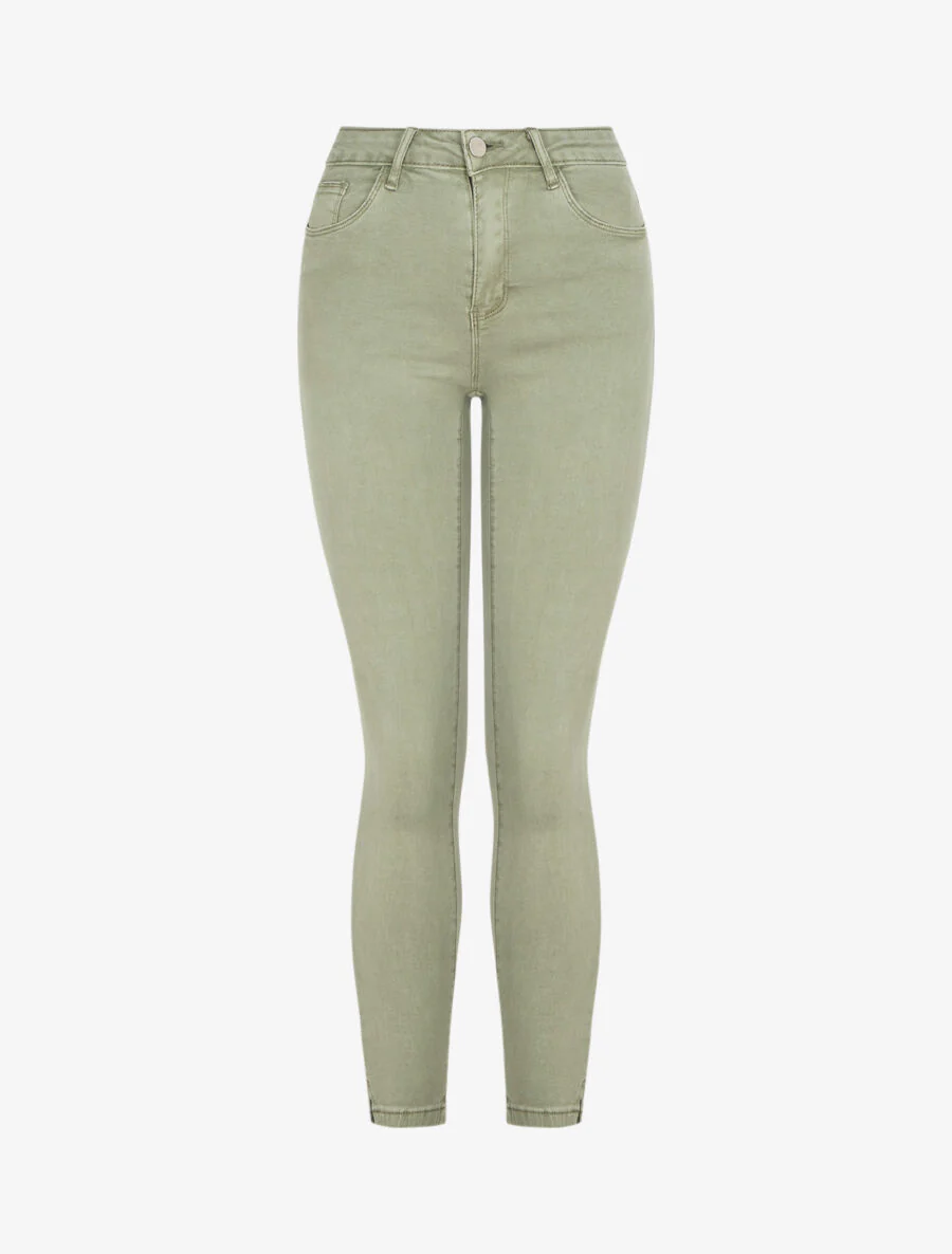Jean uni standard coupe slim - Kaki clair