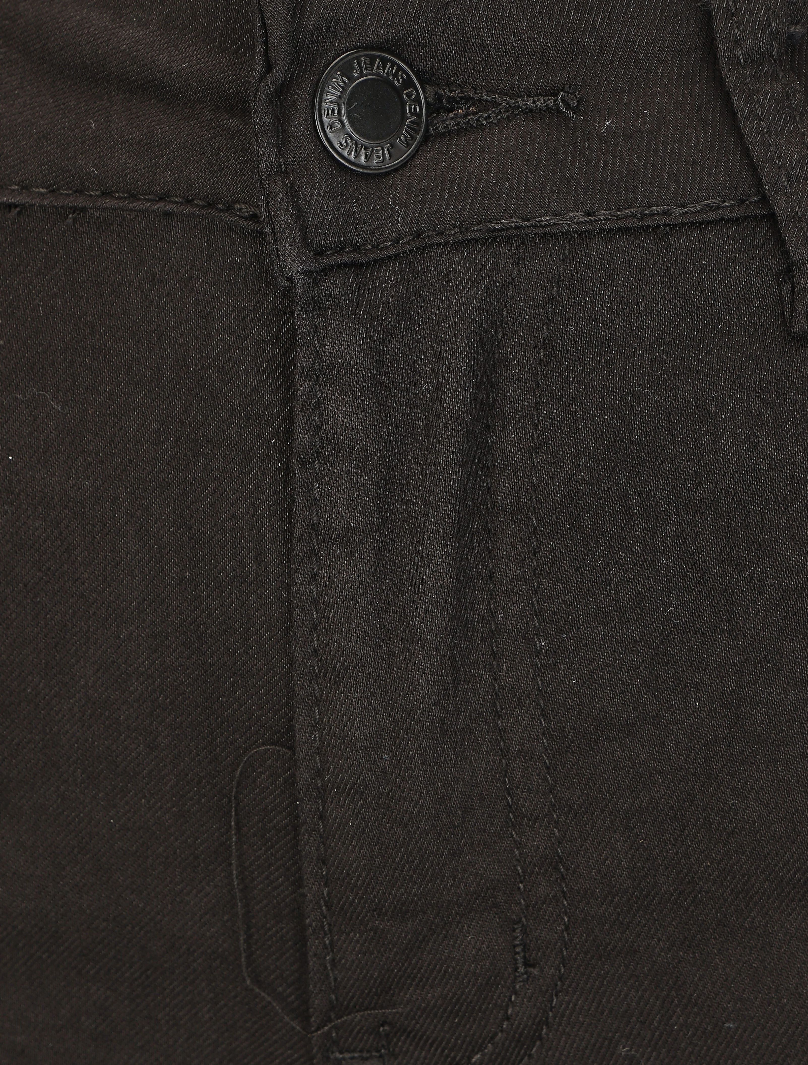 Jean uni taille standard coupe flare - Noir - Image 3